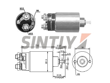 Starter Solenoid Switch ZM-766,WAI 66-210,WOODAUTO-SND12233,CARGO-233890,ERA-227750,FORD-1C3U11000AA,1C3U11000AB