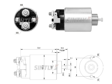 Starter Solenoid Switch ZM-7698,WAI-66-8377,WOODAUTO-SND12462,AS-PL-UD16434SS,ERA-227752,MAGNETI MARELLI-940113050617