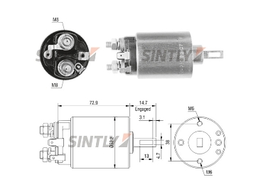 Starter Solenoid Switch ZM-785,CARGO-132915,ERA-227773,HITACHI-2114-27006,2114-27006,WAI-66-8118,WOODAUTO-SND1756