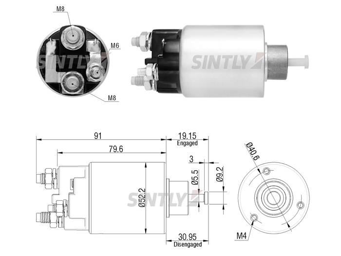 Starter Solenoid SwitchZM-7860,ERA-227775,AS-PL-SS1147P,FORD-5N15-11000-AA,5N15-11000-AB,DELCO-10510400,10520348,DELCO REMY-10510400,10520348,8000071,