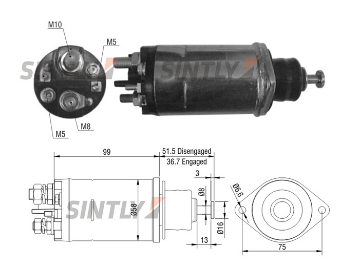 Starter Solenoid Switch ZM-808,ERA-227794,WOODAUTO-SND12791,AS-PL-SS1129P,CUMMINS-3924410