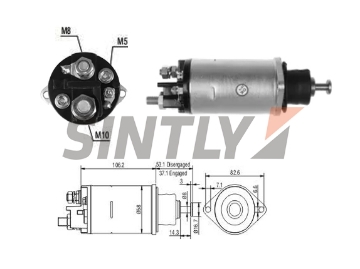 Starter Solenoid Switch ZM-816,HC-Cargo-112667,UNIPOINT-STR7075,ACDelco-3231188,AS-PL-SS9183P,DELCO REMY-10479614