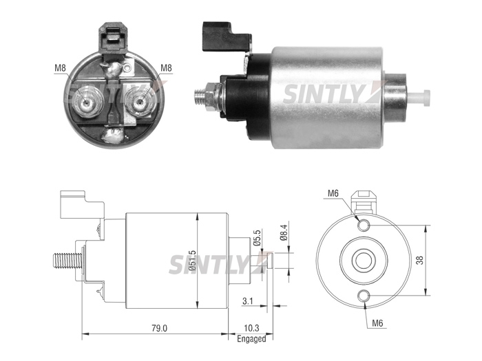 Starter Solenoid Switch ZM-81.790.01,ZM-1992,8179001,AS-PL-SS9210P,LIFAN-3708100A,LFB479Q