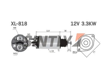 Starter Solenoid Switch ZM-818,WAI-66-158,AS-PL-SS1026,BOSCH-1.987.BE2.004,Cargo-333781,DELCO REMY-10515838,10532389