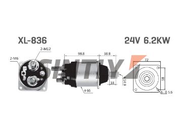 Starter Solenoid Switch ZM-836,WOODAUTO-SND11021,AS-PL-SS0070,HC-Cargo-139965,WAI-66-6668,BOSCH-0001372007,0001372008,2.339.403.014,DAF-144 8595