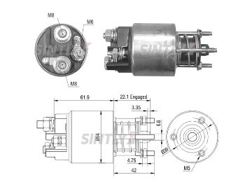 Starter Solenoid Switch ZM-8395,AS-PL-UD00781SS,CARGO-230805,ERA-227813,MAGNETI MARELLI-85541210,855 412 10,POWERMAX-1016128