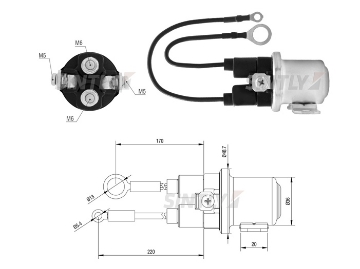 Starter Solenoid Switch ZM-8408,ERA-227815,VOLVO-M009T62173ZA,M9T62173,20572417