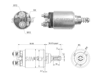 Starter Solenoid Switch ZM-8640,CARGO-231223,ERA-227824,IVECO-9971885,WAI-66-91114-1,WOODAUTO-SND12939,AS-PL-UD16447SS,BOSCH-2.339.402.143,6.033.AD4.031,2007010145