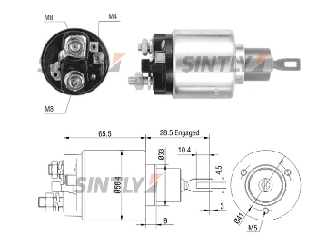 Starter Solenoid Switch ZM-875,ERA-227833,AS-PL-UD14408SS,UD16033SS,BOSCH-9000081007,9000082074,9330081060