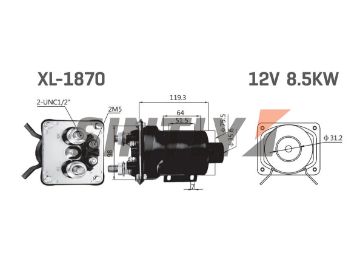 Starter Solenoid Switch ZM-951,WAI-66-110,UNIPOINT-SNLS-146,NEW ERA-SS1850,HC-Cargo-233343,CATERPILLAR-7L6586,DELCO REMY-1119879,1115556,EAGLE-15912F,FORD-C3TZ11390A,MASSEY FERGUSON-1903165M91,1040880M91