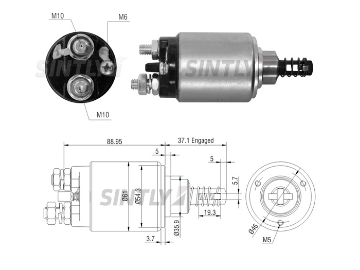 Starter Solenoid Switch ZM-9637,227867A,HC-Cargo-333151,ERA-9637,MAGNETI MARELLI-79033664,BOSCH-9.330.081.045,9000083065