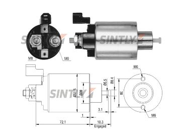 Starter Solenoid Switch ZM-992,AS-PL-UD16065SS,CARGO-231820,WOODAUTO-SND12436,CHRYSLER-4609058,ERA-227886,KRAUF-SSM1820