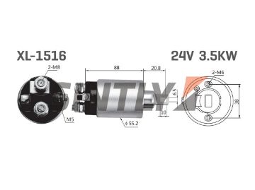 Starter Solenoid Switch ZM:ZM-896,CARGO:132591, WAI:66-8323, WOODAUTO:SND1823, M372X10371, M372X10372, UNIPOINT:SNLS751