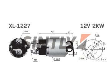 Starter Solenoid Switch ZM1981,AS-PL-SS2008,UNIPOINT-SNLS627,HC-Cargo-133750,WAI-66-8159,HITACHI-213067005