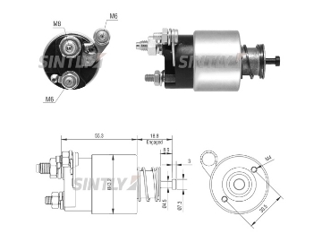 Starter Solenoid Switch ZM-4391,AS-PL-SS9149P,FORD-31G4 4230 CFF S,E3B5-11000-AA,E3B511000AA,VALEO-TSC10B1,501792,501792