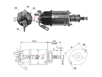 Starter Solenoid Switch ZM-611,UNIPOINT-SNLS-357A,WAI-66-9208,WOODAUTO-SND1411,CARGO-131247,ERA-227550,LUCAS-76901