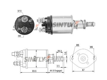 Starter Solenoid Switch ZM-615,UNIPOINT-SNLS-354,WOODAUTO-SND1450,CARGO-134888,ERA-227556,FORD-84VB-11390-AA,84VB-11390-AA,LUCAS-60933109