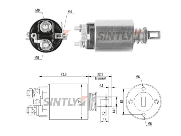 Starter Solenoid Switch ZM-783,WAI -66-8114,ERA-227771,AS-PL-UD20791SS,CARGO-133043,DELCO REMY-1115597,1115600,D903A