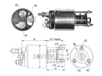 Starter Solenoid Switch ZM9595,WAI-66-9317,WOODAUTO-SND1612,CARGO-138444,FORD-95FB-11000-BC,95FB-11000-BD,95FB-11000-BG