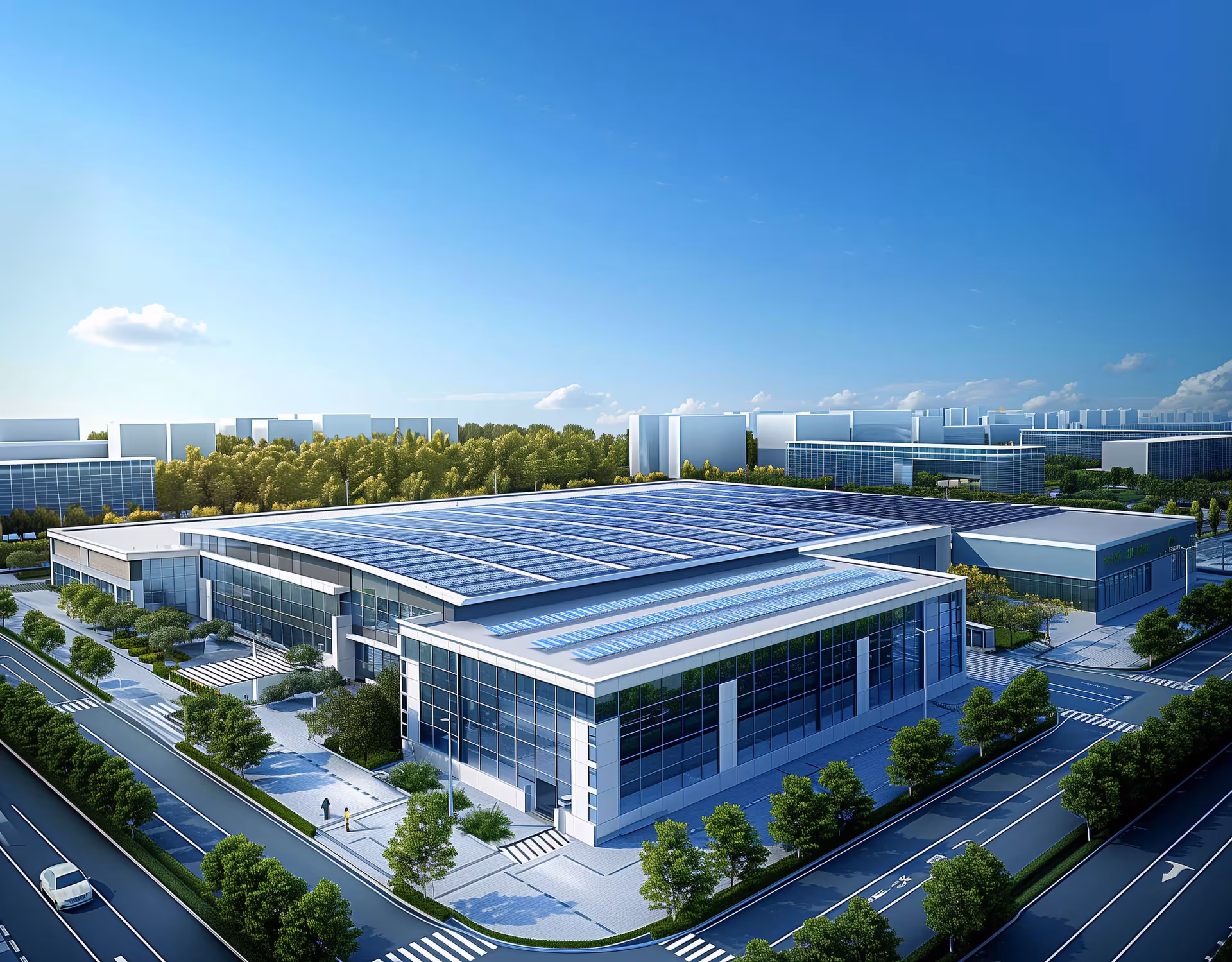 Aerial view of Sintly manufacturing complex